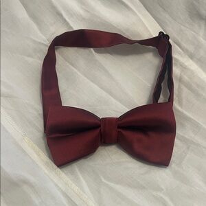 Elegant Burgundy Bow Tie